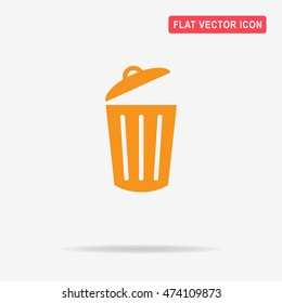 Trash can icon. Vector concept illustration for design.
