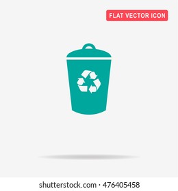 Trash can icon. Vector concept illustration for design.