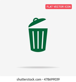 Trash can icon. Vector concept illustration for design.