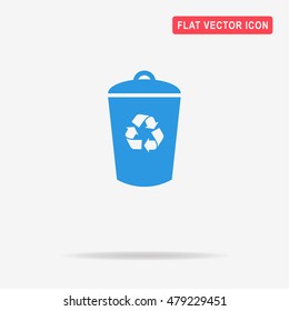 Trash can icon. Vector concept illustration for design.