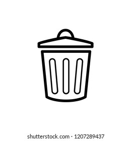 Trash can icon vector. Delete sign.