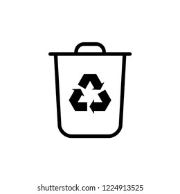 Trash can icon vector. Delete sign.