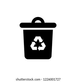 Trash can icon vector. Delete sign.
