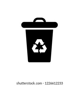 Trash can icon vector. Delete sign.