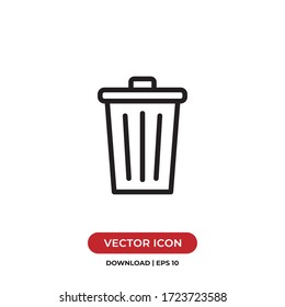 Trash Can Icon Vector. Delete Sign