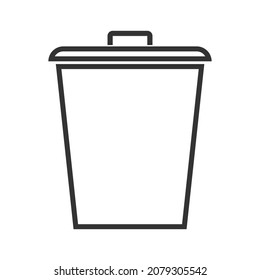 Trash can icon vector. Delete sign