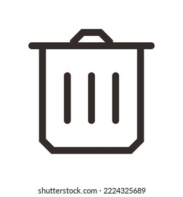 Trash can icon vector. Delete sign