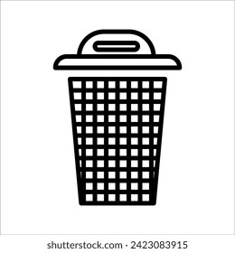 Trash can icon vector. Delete sign