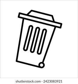 Trash can icon vector. Delete sign
