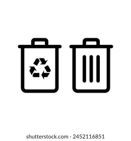 Trash can icon vector. Delete sign. Recycle bin icon. Trash Can icon vector illustration.