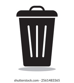 Trash can icon vector. Delete sign