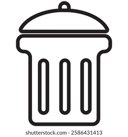 Trash can icon vector. Delete sign