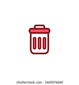 trash can icon vector design template