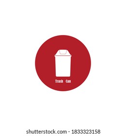 Trash Can icon vector design illustration Background