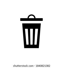 trash can icon vector design template isolated