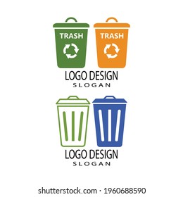 trash can icon vector design template and symbol