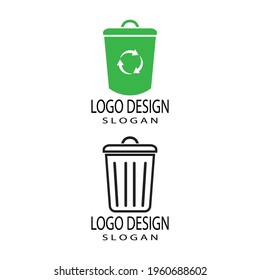 trash can icon vector design template and symbol