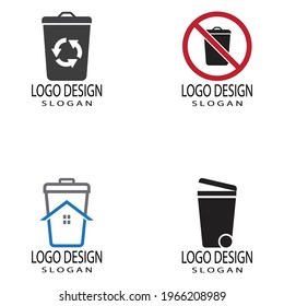 trash can icon vector design template and symbol