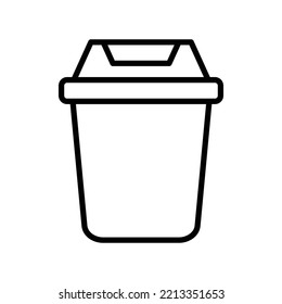 trash can icon vector design template in white background