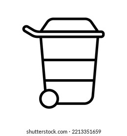 trash can icon vector design template in white background