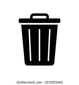 trash can icon vector design template in white background