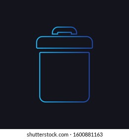 Trash can icon vector. Dustbin icon