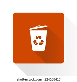 Trash can icon, vector eps10 illustration 