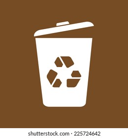 Trash can icon, vector eps10 illustration 