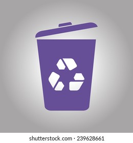 Trash can icon, vector eps10 illustration 