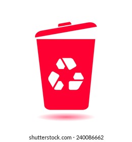 Trash can icon, vector eps10 illustration 