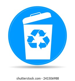 Trash can icon, vector eps10 illustration flat