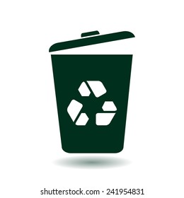 Trash can icon, vector eps10 illustration 