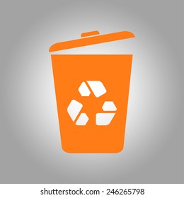 Trash can icon, vector eps10 illustration 