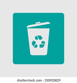 Trash can icon, vector eps10 illustration 