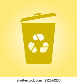 Trash can icon, vector eps10 illustration 
