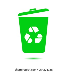 Trash can icon, vector eps10 illustration 