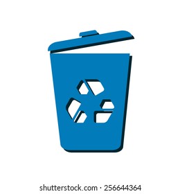 Trash can icon, vector eps10 illustration 