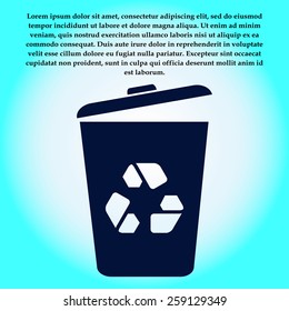Trash can icon, vector eps10 illustration 