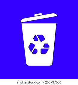 Trash can icon, vector eps10 illustration 