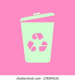 Trash can icon, vector eps10 illustration 
