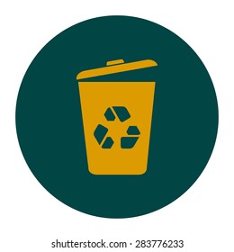 Trash can icon, vector eps10 illustration 