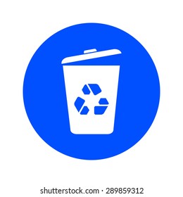 Trash can icon, vector eps10 illustration 