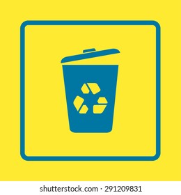 Trash can icon, vector eps10 illustration 