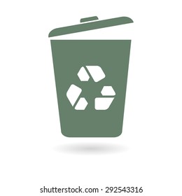 Trash can icon, vector eps10 illustration 