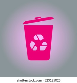 Trash can icon, vector eps10 illustration 