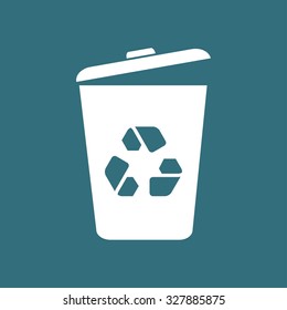 Trash can icon, vector eps10 illustration 