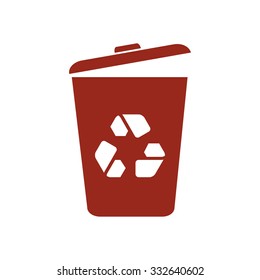 Trash can icon, vector eps10 illustration 