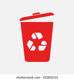 Trash can icon, vector eps10 illustration 