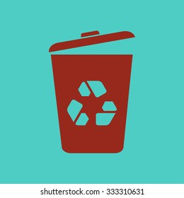 Trash can icon, vector eps10 illustration 