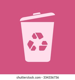 Trash can icon, vector eps10 illustration 